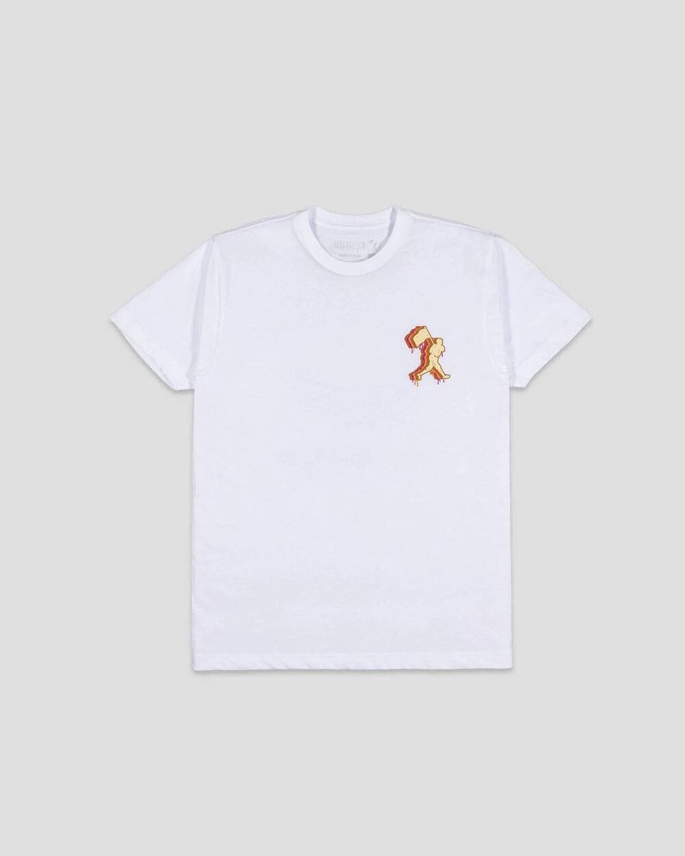 NEW BASEBALLISM youth boys pb & jammed t-shirt in white